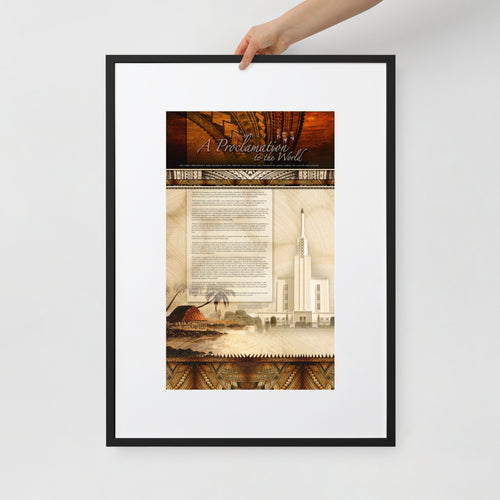 Framed Fine Art Paper with Mat - Family Proclamation 4406