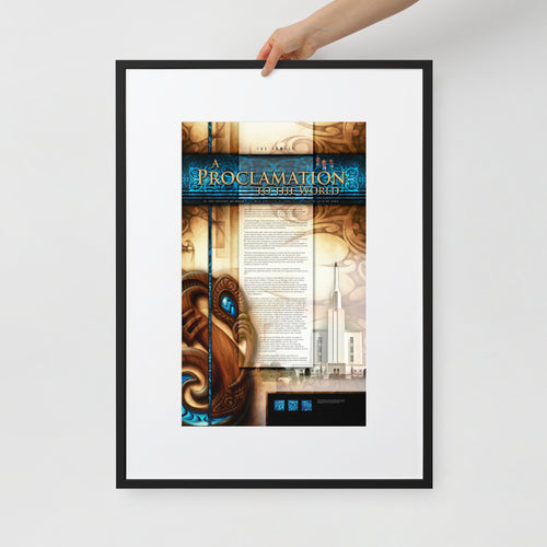 Framed Fine Art Paper with Mat - Family Proclamation 4407