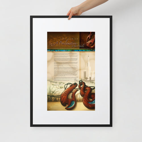 Framed Fine Art Paper with Mat - Family Proclamation 4409