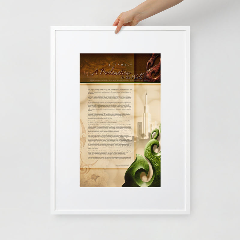 Framed Fine Art Paper with Mat - Family Proclamation 4405
