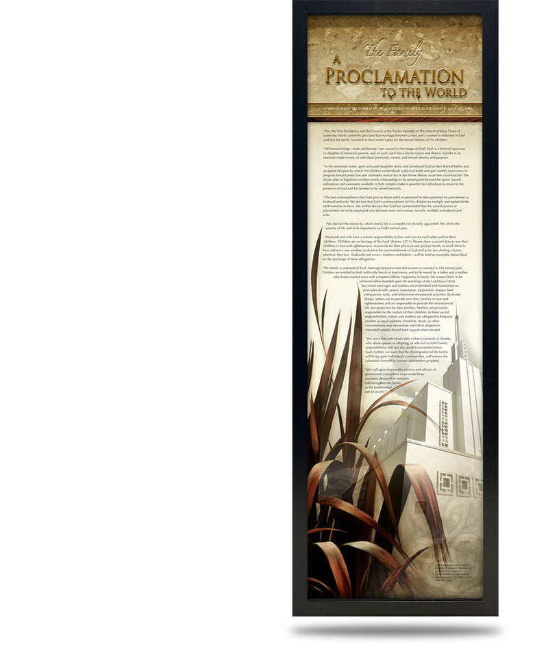 FRAMED Canvas Family Proclamation - PRC-7705