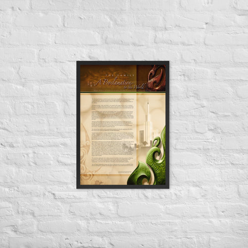Framed Fine Art Paper - Family Proclamation 3305