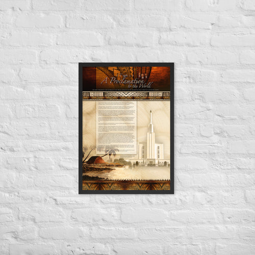 Framed Fine Art Paper - Family Proclamation 3306