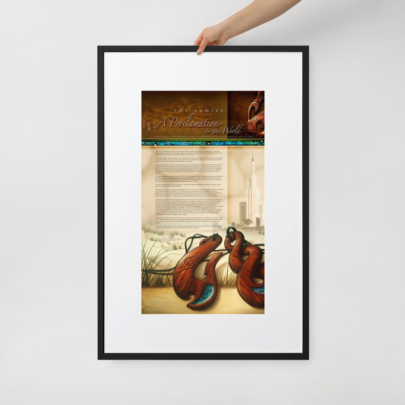 Framed Fine Art Paper with Mat - Family Proclamation 4409