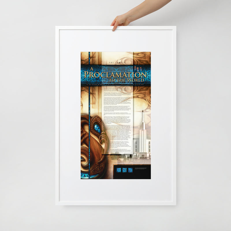 Framed Fine Art Paper with Mat - Family Proclamation 4407